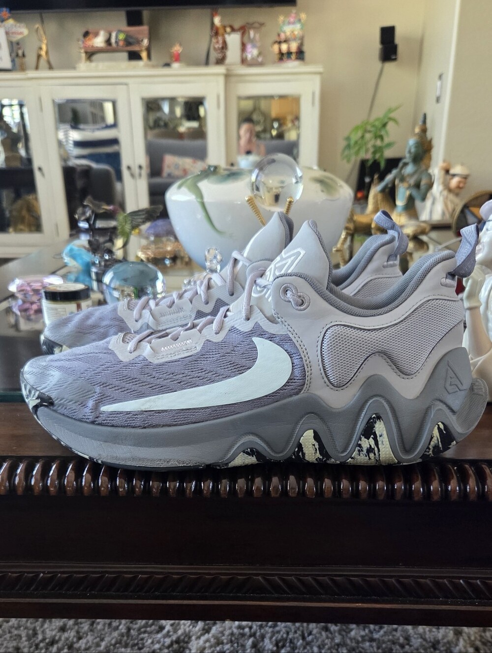 Nike Giannis Immortality 2 Wave Runner Style Grey Athletic Sneakers